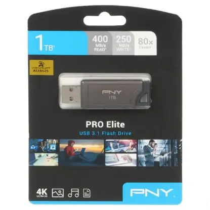 نمایش جزئیات فلش مموری پی ان وای مدل PRO Elite USB3.1 ظرفیت 1 ترابایت