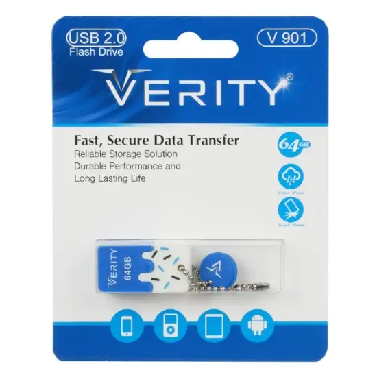 تصویر فلش مموری وریتی مدل V901 USB2.0 ظرفیت 64 گیگابایت