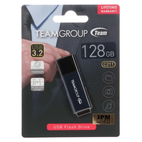 تصویر فلش مموری تیم گروپ مدل C211 USB3.2 ظرفیت 128 گیگابایت