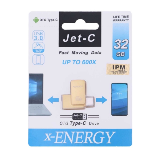 تصویر فلش مموری ایکس-انرژی مدل JET-C USB3.0 ظرفیت 32 گیگابایت