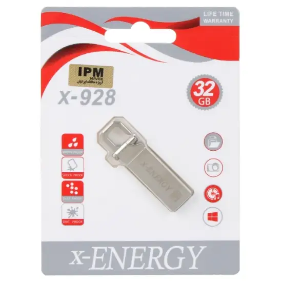 تصویر فلش مموری ایکس-انرژی مدل X-928 USB2.0 ظرفیت 32 گیگابایت