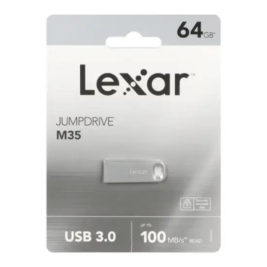 تصویر فلش مموری لکسار مدل JUMPDRIVE M35 USB3.0 ظرفیت 64 گیگابایت