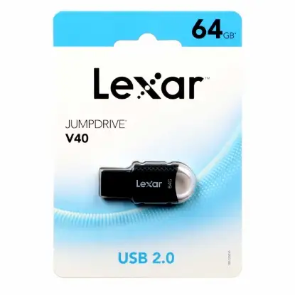 نمایش جزئیات فلش مموری USB 2.0 لکسار مدل V40 ظرفیت 64 گیگابایت