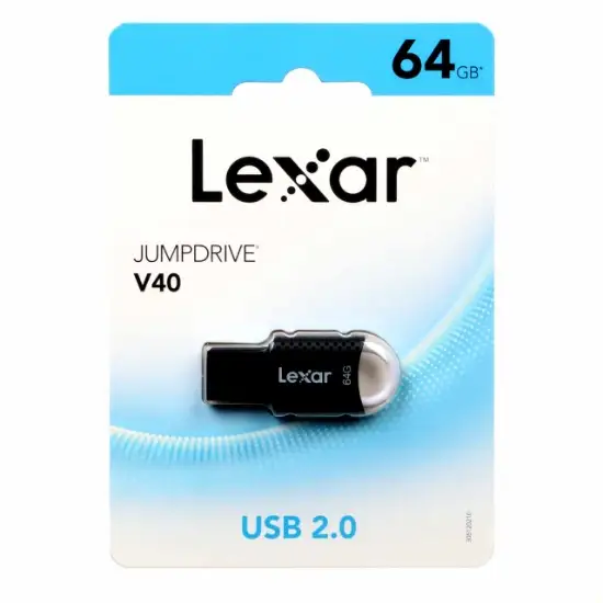 تصویر فلش مموری USB 2.0 لکسار مدل V40 ظرفیت 64 گیگابایت