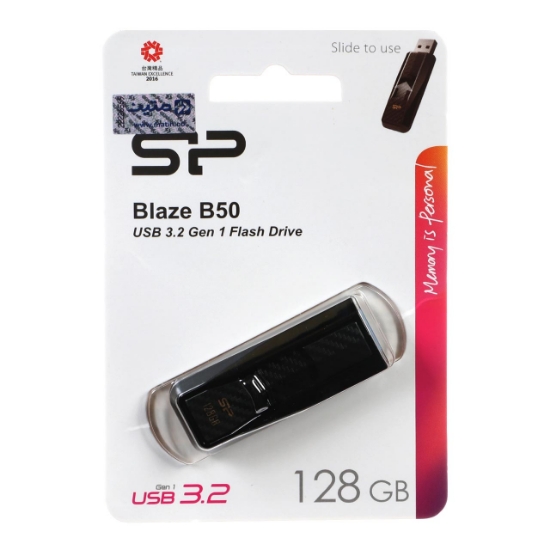 تصویر فلش مموری سیلیکون پاور مدل Blaze B50 USB3.2 ظرفیت 128 گیگابایت