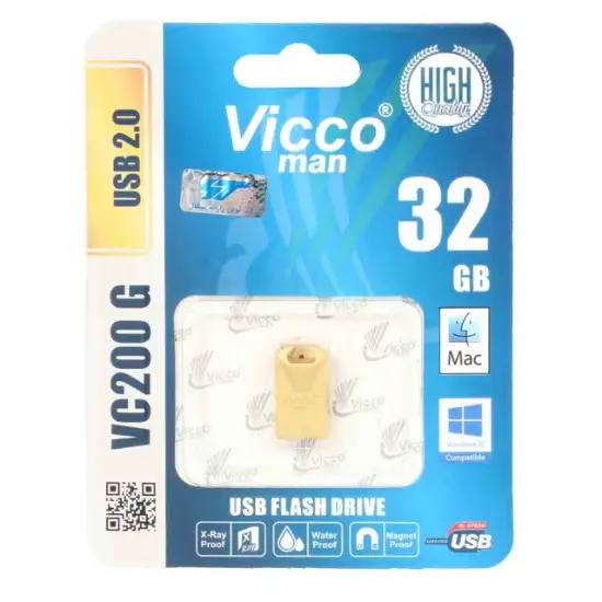 تصویر فلش مموری ویکومن مدل USB2.0 VC200 G ظرفیت 32گیگابایت