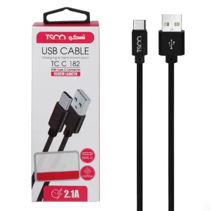 نمایش جزئیات کابل تبدیل USB به USB-C تسکو مدل TCC182 طول 1 متر