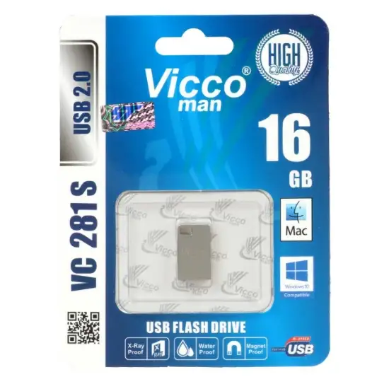 تصویر فلش مموری ویکومن مدل VC281S USB2.0 ظرفیت 16 گیگابایت