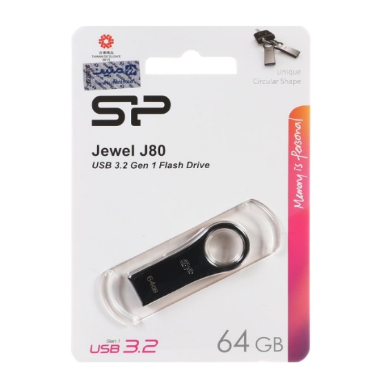 تصویر فلش مموری سیلیکون پاور مدل جویل J80 USB3.2 ظرفیت 64 گیگابایت
