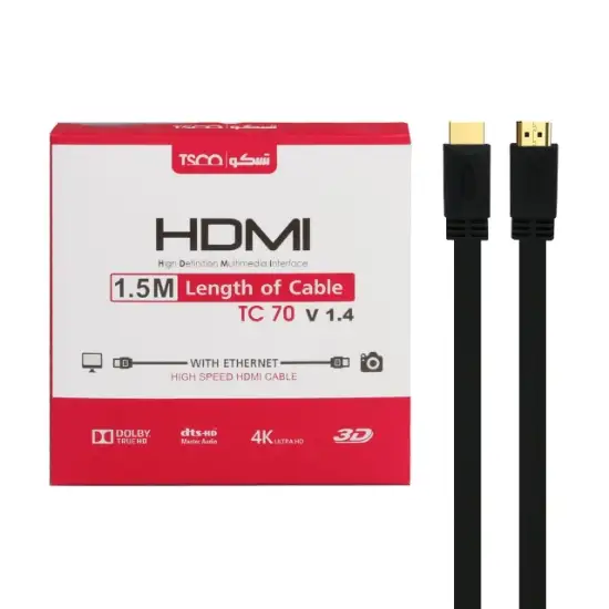 تصویر کابل HDMI تسکو مدل TC 70 به طول 1.5 متر