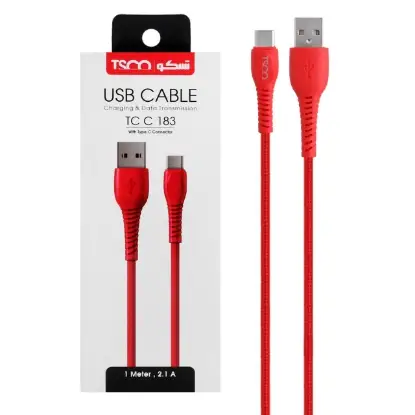 تصویر کابل تبدیل USB به USB-C تسکو مدل TC C183 طول 1 متر