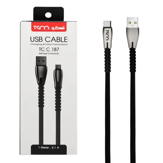 تصویر کابل تبدیل USB به USB-C تسکو مدل TC-C187