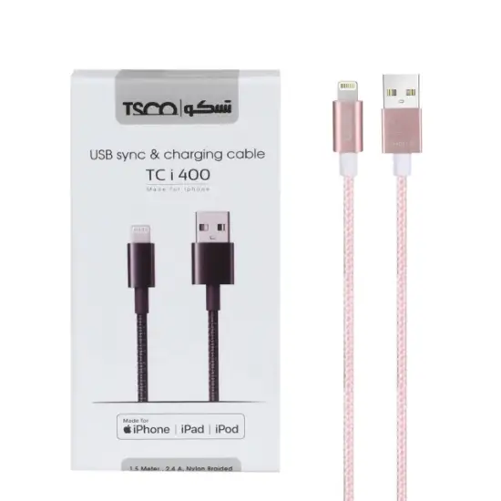 تصویر کابل تبدیل USB به لایتنینگ تسکو مدل TC-i400