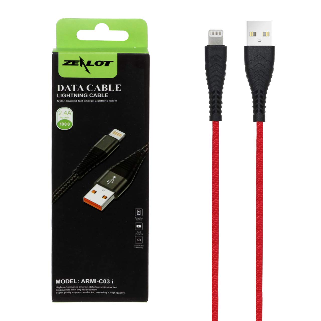 کابل تبدیل USB به لایتنینگ زیلوت مدل C03i طول 1متر