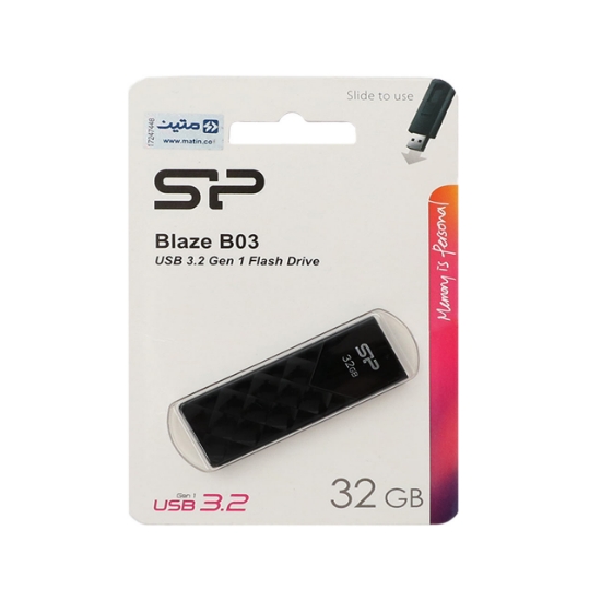 تصویر فلش مموری سیلیکون پاور مدل Blaze B03 USB 3.2 ظرفیت 32 گیگابایت