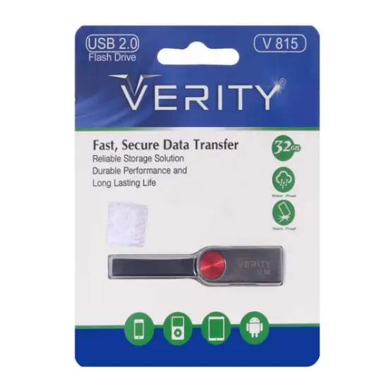 تصویر فلش مموری وریتی مدل V815 USB2.0 ظرفیت 32 گیگابایت