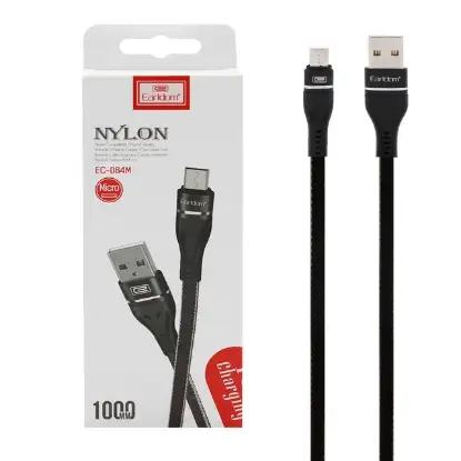 نمایش جزئیات کابل تبدیل USB به microUSB ارلدام مدل EC-084M طول 1 متر