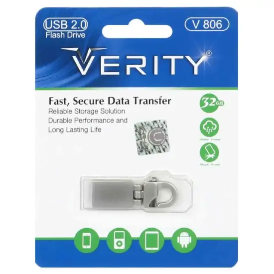 تصویر فلش وریتی مدل V806 USB2.0 ظرفیت 32 گیگابایت