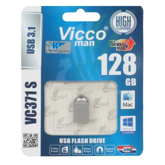 تصویر فلش مموری ویکومن مدل vc371 S ظرفیت 128 گیگابایت