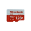 تصویر کارت حافظه microSDXC میکروسونیک مدل A1-V30 کلاس 10 استاندارد UHS-I U3 سرعت 80MBps ظرفیت 128 گیگابایت
