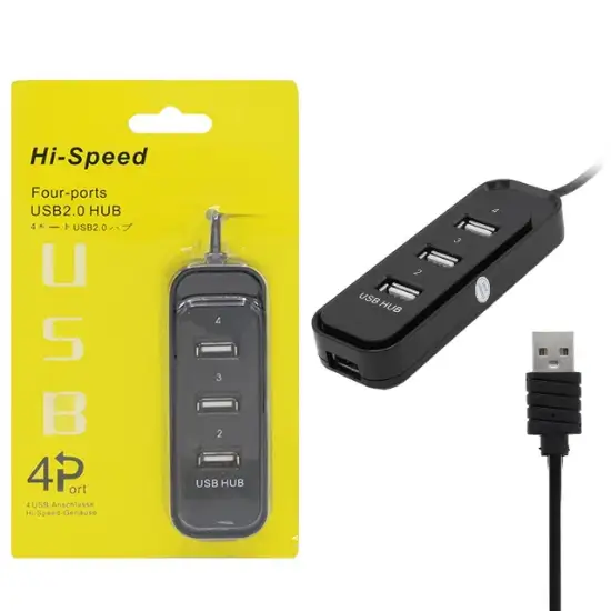 تصویر هاب 4 پورت USB 2.0 پورت مدل HI-SPEED