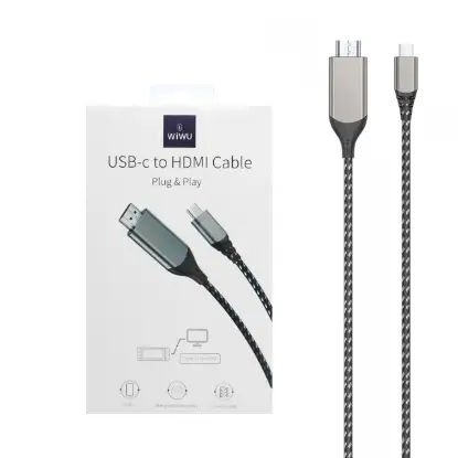 نمایش جزئیات کابل تبدیل USB-C به HDMI ویوو مدل X10L طول 2 متر