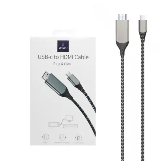 تصویر کابل تبدیل USB-C به HDMI ویوو مدل X10L طول 2 متر