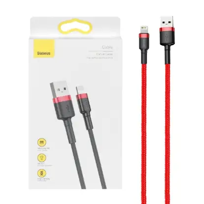 نمایش جزئیات کابل تبدیل USB به لایتنینگ باسئوس مدل CALKLF-A19 طول 0.5 متر