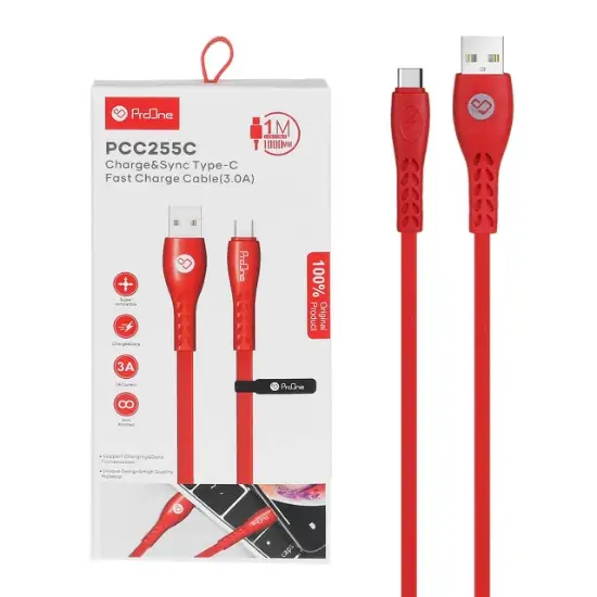 تصویر کابل تبدیل USB به USB-C پرووان مدل PCC255C