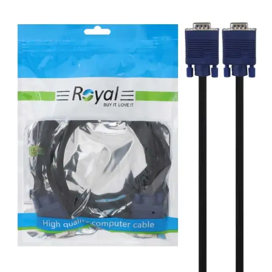 تصویر کابل VGA رویال 3متری