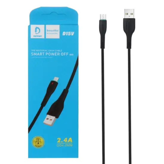 تصویر کابل تبدیل USB به microUSB دنمن مدل D15V 