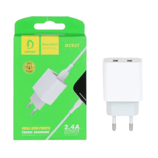 تصویر شارژر دیواری دنمن مدل DC05T به همراه کابل تبدیل usb-C