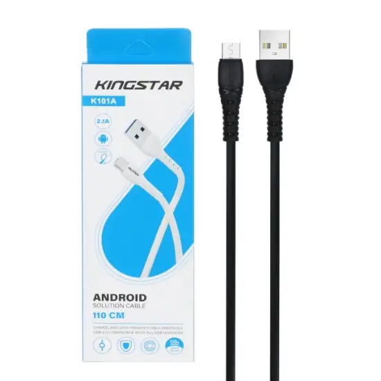 تصویر کابل تبدیل USB به micro USB کینگ استار مدل K101A
