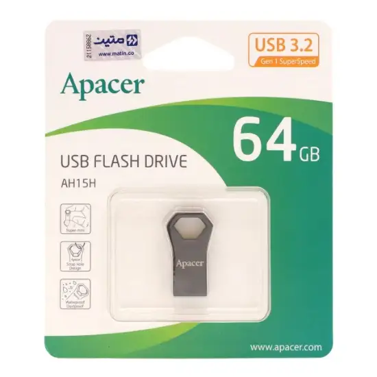 تصویر فلش مموری اپیسر مدل AH15H USB3.2 ظرفیت 64 گیگابایت