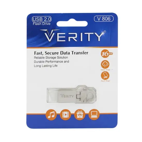 خرید فلش مموری وریتی مدل V806 USB2.0 با ظرفیت 16 گیگابایت