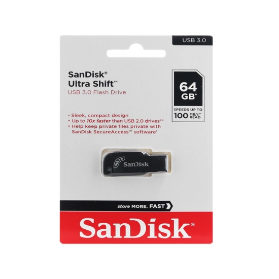 تصویر فلش مموری سن دیسک مدل Ultra Shift USB3.0 ظرفیت 64 گیگابایت