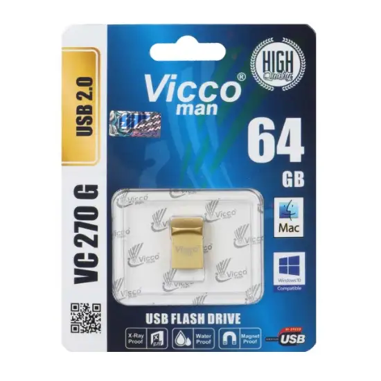 تصویر فلش مموری ویکومن مدل VC270 G USB2.0 ظرفیت 64 گیگابایت