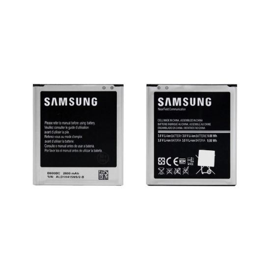 تصویر باتری موبایل سامسونگ مناسب برای مدل S4 با ظرفیت 2600 میلی آمپر ساعت