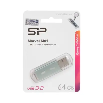 تصویر فلش مموری سیلیکون پاور مدل M01 USB3.2 ظرفیت 64 گیگابایت