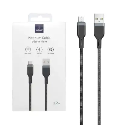 نمایش جزئیات کابل تبدیل USB به micro USB ویوو مدل PT03 طول 1.2 متر