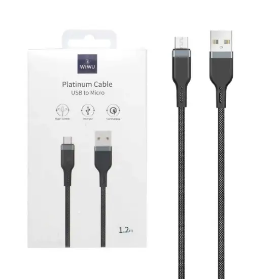 تصویر کابل تبدیل USB به micro USB ویوو مدل PT03 طول 1.2 متر