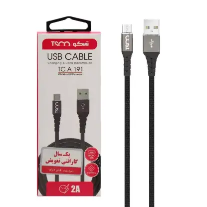 نمایش جزئیات کابل تبدیل USB به Micro-USB تسکو مدل TC A191 طول 1 متر