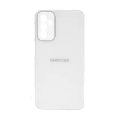 تصویر قاب گوشی پشت شیشه ای لوگودار برای Samsung M23-5G