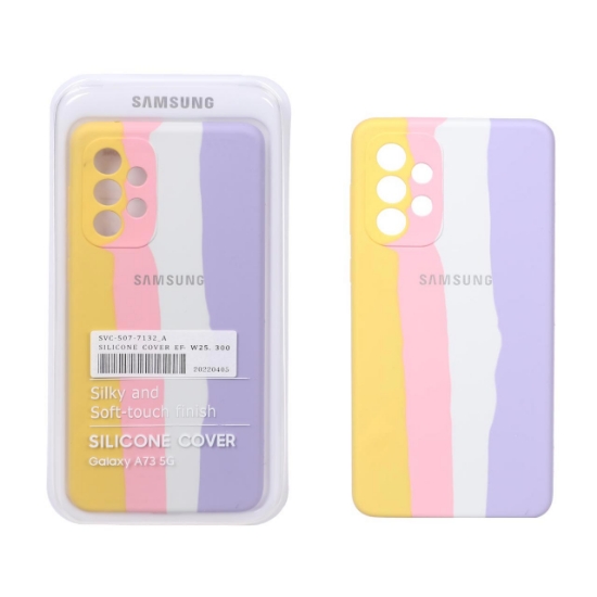 تصویر قاب گوشی سیلیکونی آبرنگی اورجینال محافظ لنزدار برای Samsung A73-5G  کد 987