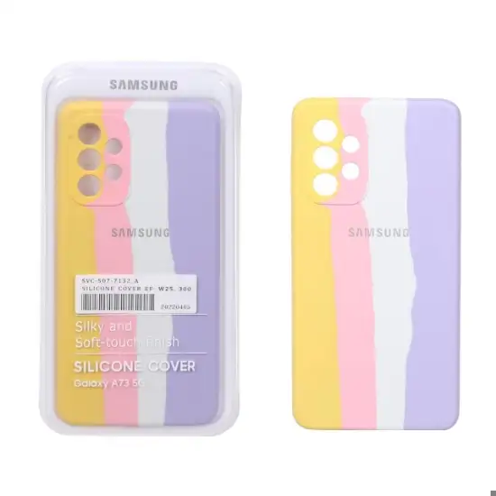 تصویر قاب گوشی سیلیکونی آبرنگی اورجینال محافظ لنزدار برای Samsung A73-5G کد 987