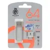 فلش مموری کوئین تک مدل QUICK C-PLUS ظرفیت 64 گیگابایت به همراه مبدل USB-C OTG - تصویر یکم