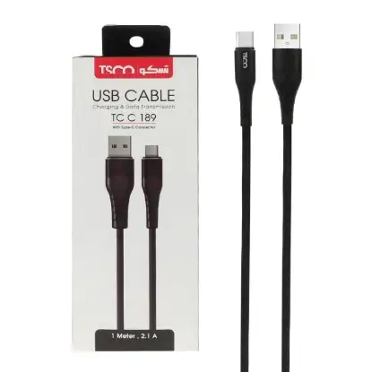 نمایش جزئیات کابل تبدیل USB به USB-C تسکو مدل TCC189 طول 1 متر