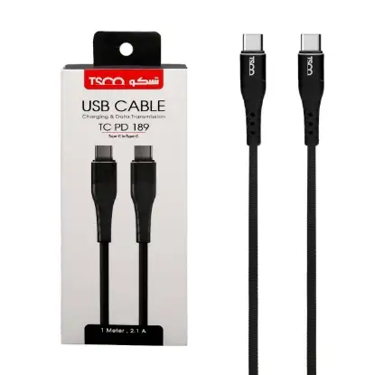 نمایش جزئیات کابل USB-C تسکو مدل TC PD 189 طول 1 متر