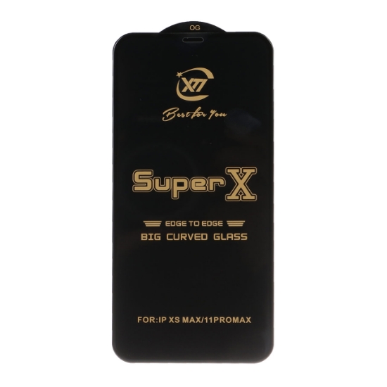 تصویر گلس گوشی Full Cover Super X برای iPhone X Max / Xs Max / 11 Pro Max