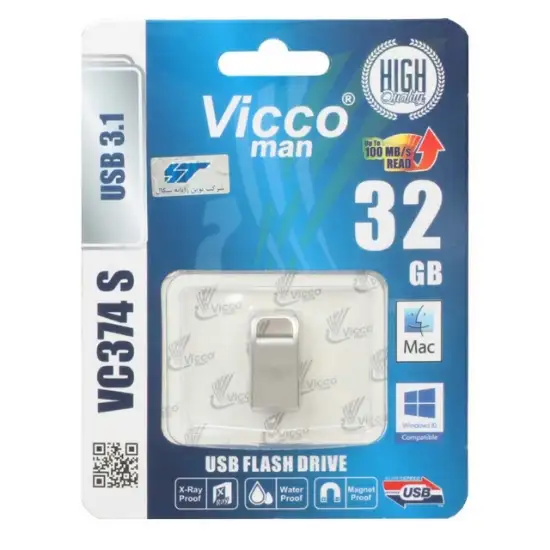 تصویر فلش مموری ویکومن مدل VC374 S USB3.1 ظرفیت 32 گیگابایت